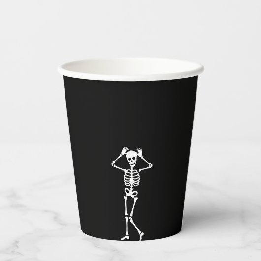 Skull Skeleton Bad to the Bone 2nd Birthday Pappbecher (Rückseite)