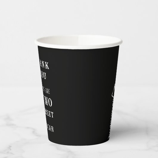 Skull Skeleton Bad to the Bone 2nd Birthday Pappbecher (Links)