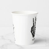 Skull Skeleton Bad to the Bone 2nd Birthday Pappbecher (Rechts)