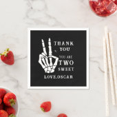 Skull Skeleton Bad to the Bone 2nd Birthday  Serviette (Beispiel)