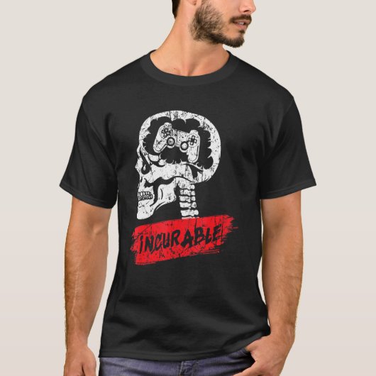 Skull Skeleton Gaming Controller Funny Halloween G T-Shirt (Vorderseite)