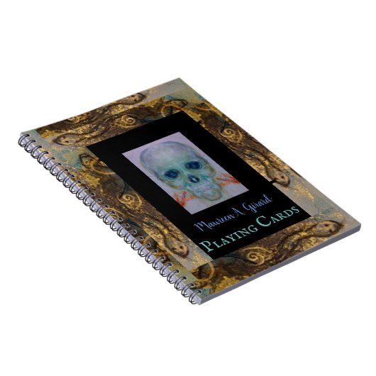 Skull Skeleton Halloween Death Maureen Girard Pla Notizblock (Rechte Seite)