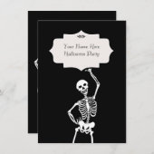 Skull & Skeleton Halloween Einladung (Vorne/Hinten)