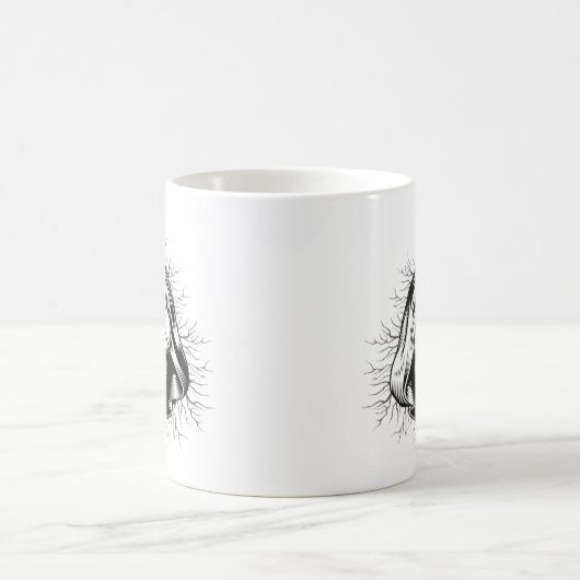 Skull Skeleton Halloween Kaffeetasse (Mittel)