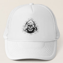 Skull Skeleton Halloween Trucker Hat Truckerkappe