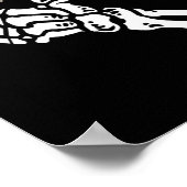 Skull Skeleton Hand Holding Red Heart Love Valenti Poster (Ecke)