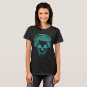 Skull Skeleton Headphones Music Musician T-Shirt (Vorne ganz)