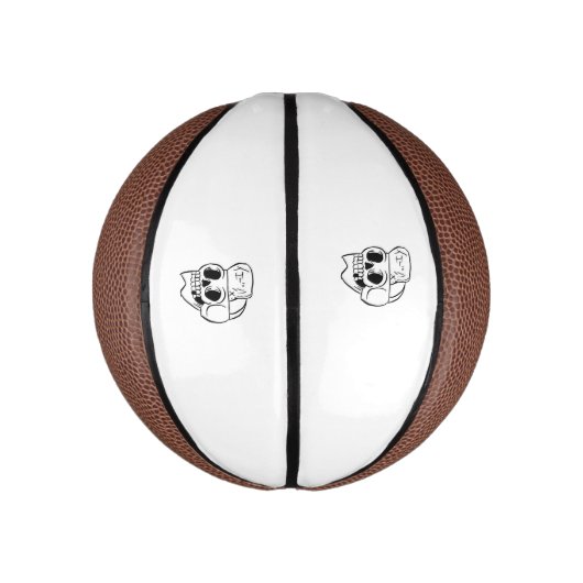 Skull Skeleton Mini Basketball (Vertikal)