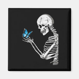 Skull Skeleton Retro Halloween Magnet