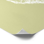 Skull Sketch. Weiß. Poster (Ecke)