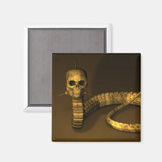 Skull Snake Magnet (Vorderseite/Rückseite)