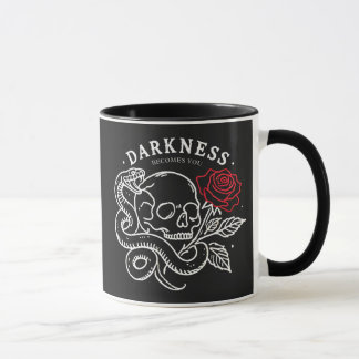 Skull Snake Rose Tasse