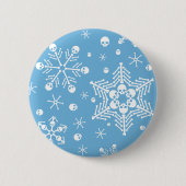Skull Snowflakes Button (Vorderseite)