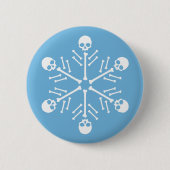 Skull Snowflakes Button (Vorderseite)