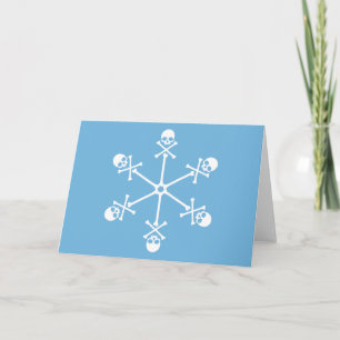 Skull Snowflakes Feiertagskarte