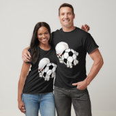 Skull Soccer-Spieler Fußball T-Shirt (Unisex)