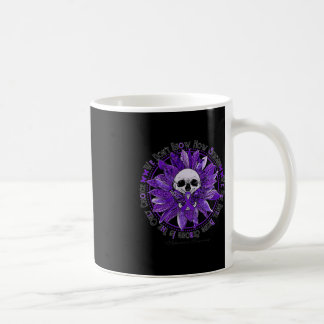 Skull Sonnenblumen Warrior Lila Ribbon Alzheimer A Kaffeetasse