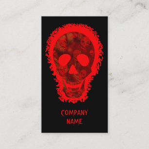 Skull Specches Big Skull Rot Vertikal rot Visitenkarte