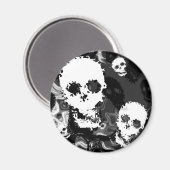 Skull Specters B&W Kühlschrankmagnet (Vorderseite/Rückseite)