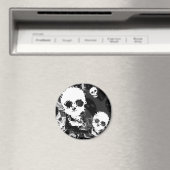 Skull Specters B&W Kühlschrankmagnet (In Situ (Geschirrspüler))
