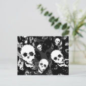 Skull Specters B&W Postkarte (Stehend Vorderseite)