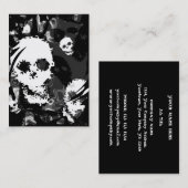 Skull Specters B & W Visitenkarte schwarzer Chubby (Vorne/Hinten)
