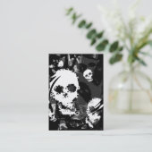 Skull Specters B & W Visitenkarte schwarzer Chubby (Stehend Vorderseite)