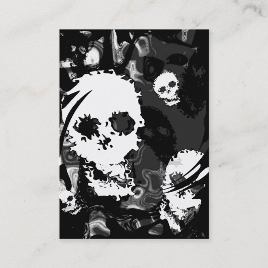 Skull Specters B & W Visitenkarte schwarzer Chubby (Vorderseite)