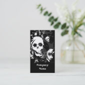 Skull Specters B & W Visitenkarten schwarz Visitenkarte (Stehend Vorderseite)