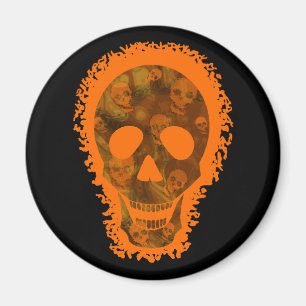 Skull Specters Big Skull Orange Kühlschrankmagnet