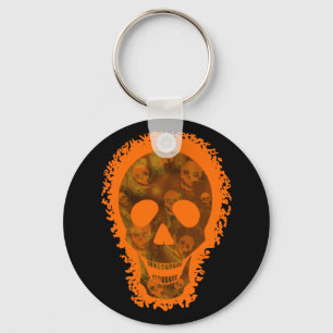 Skull Specters Big Skull Orange Schlüsselanhänger