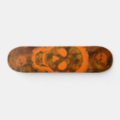 Skull Specters Big Skull Orange Skateboard (Horizontal)