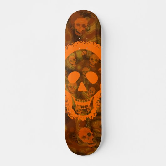 Skull Specters Big Skull Orange Skateboard (Vorne)