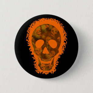Skull Specters Big Skull Orange-Taste Button