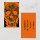 Skull Specters Big Skull Orange vertikale Orange Visitenkarte (Vorne/Hinten)