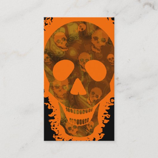 Skull Specters Big Skull Orange vertikale Orange Visitenkarte (Vorderseite)