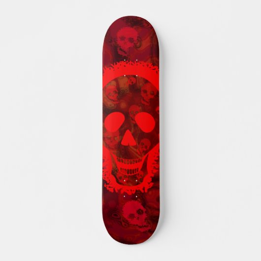 Skull Specters Big Skull Red Skateboard (Vorne)