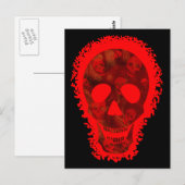 Skull Specters Big Skull Rote Postkarte (Vorne/Hinten)