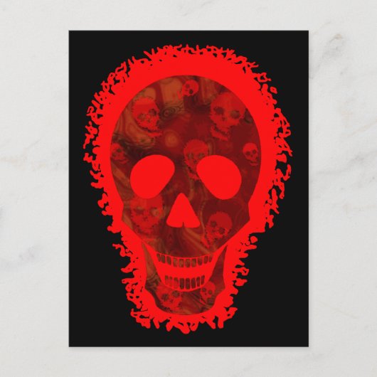 Skull Specters Big Skull Rote Postkarte (Vorderseite)