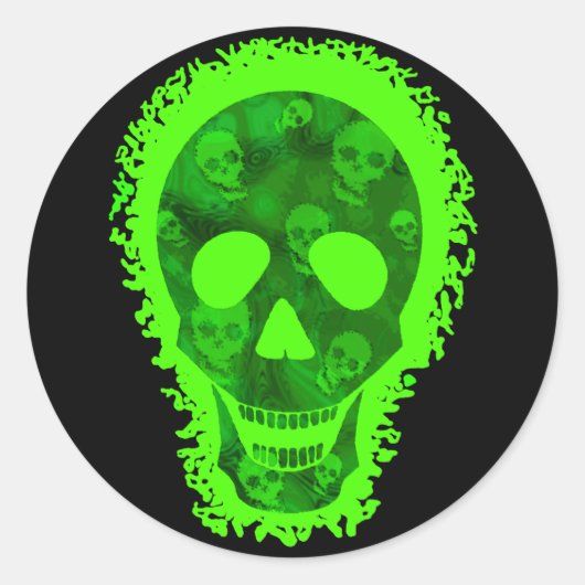 Skull Specters Big Skull rund Aufkleber (Vorderseite)