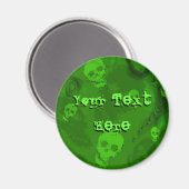 Skull Specters 'Dein Text' Kühlschrankmagnet (Vorderseite/Rückseite)
