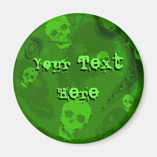 Skull Specters 'Dein Text' Kühlschrankmagnet (Vorne)