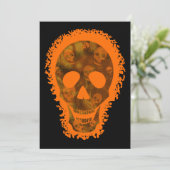 Skull Specters Einladung Big Skull Orange (Stehend Vorderseite)