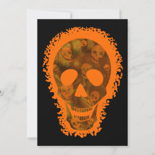 Skull Specters Einladung Big Skull Orange