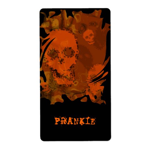Skull Specters Orange-Label "Name" (Vorne)