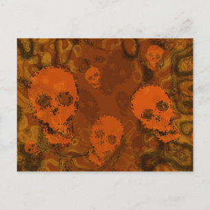 Skull Specters Orange Postkarte