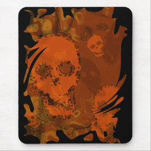 Skull Specters Orange Swirke Mousepad