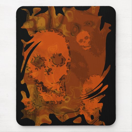 Skull Specters Orange Swirke Mousepad (Vorne)