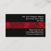 Skull Specters Roter Streifen horizontal schwarz Visitenkarte (Rückseite)