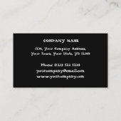 Skull Specters Roter Streifen horizontale schwarze Visitenkarte (Rückseite)